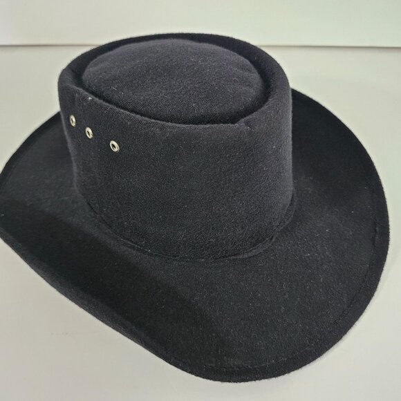 Black Western Express Cowboy Hat Made in Mexico sz L 《815》A - Picture 3 of 8